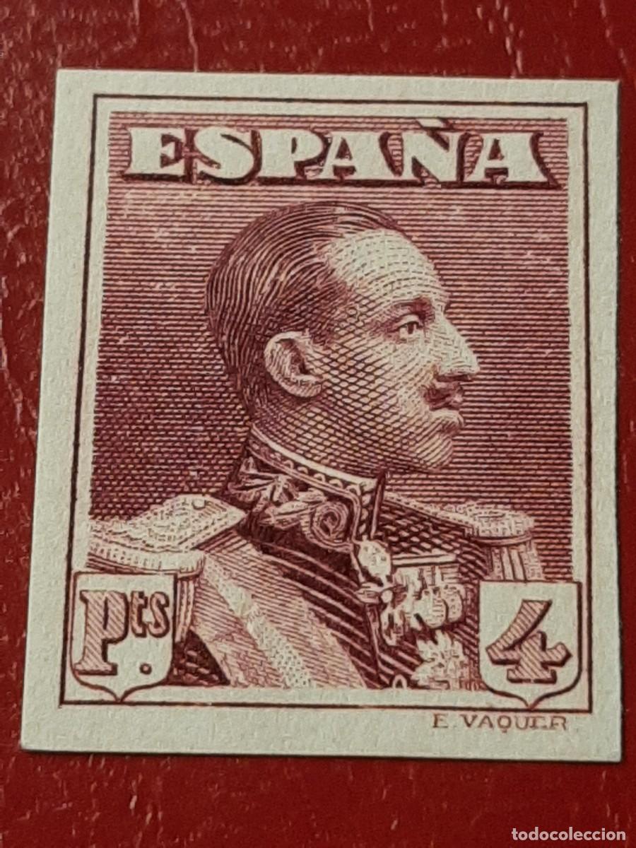Stamps: Edifil 322 sin dentar. Alfonso XIII tipo Vaquer.