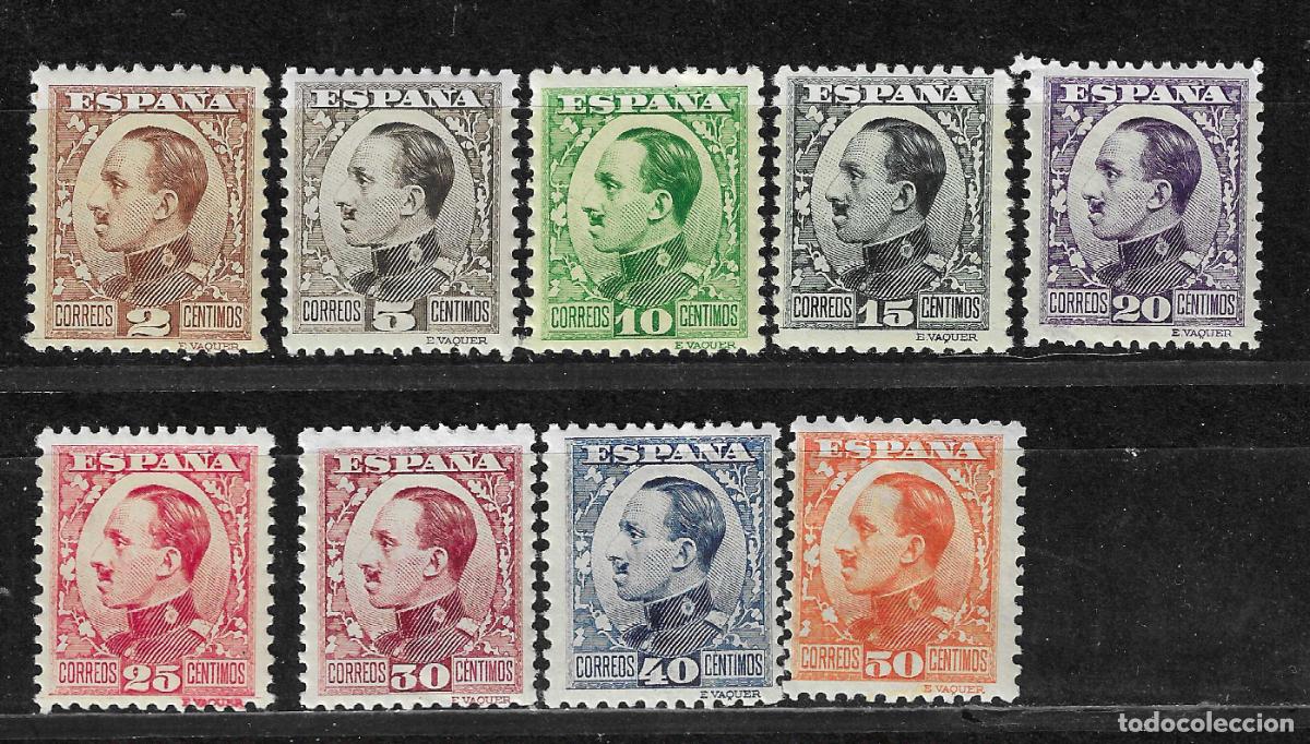 Briefmarken: ALFONSO XIII VAQUER 1930 EDIFIL 490/498** CON 497A** BUENOS CENTRAJES SIN FIJASELLOS