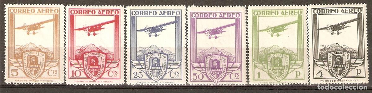 Briefmarken: 1930 CONGRESO DE FERROCARRILES EDIFIL 483/8* CON FIJASELLOS