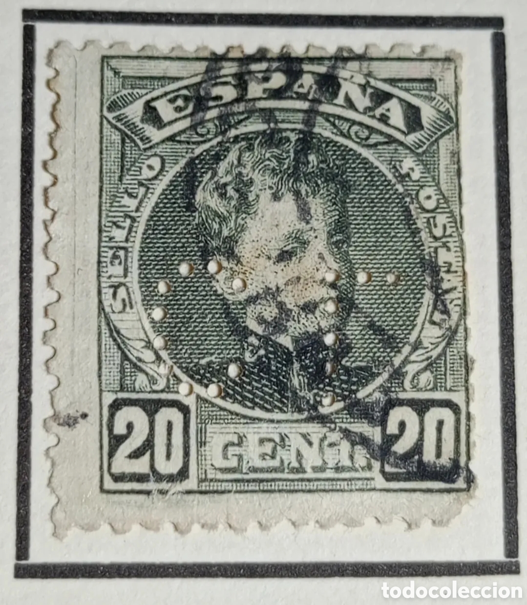 Timbres: sello de espa&ntilde;a 1901-1905 alfonso XIII cadete 20 cts negro