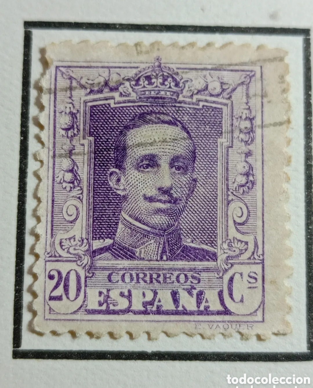 Sellos: Sello 1922-1929-ESPA&Ntilde;A ALFONSO XIII 20 c violeta