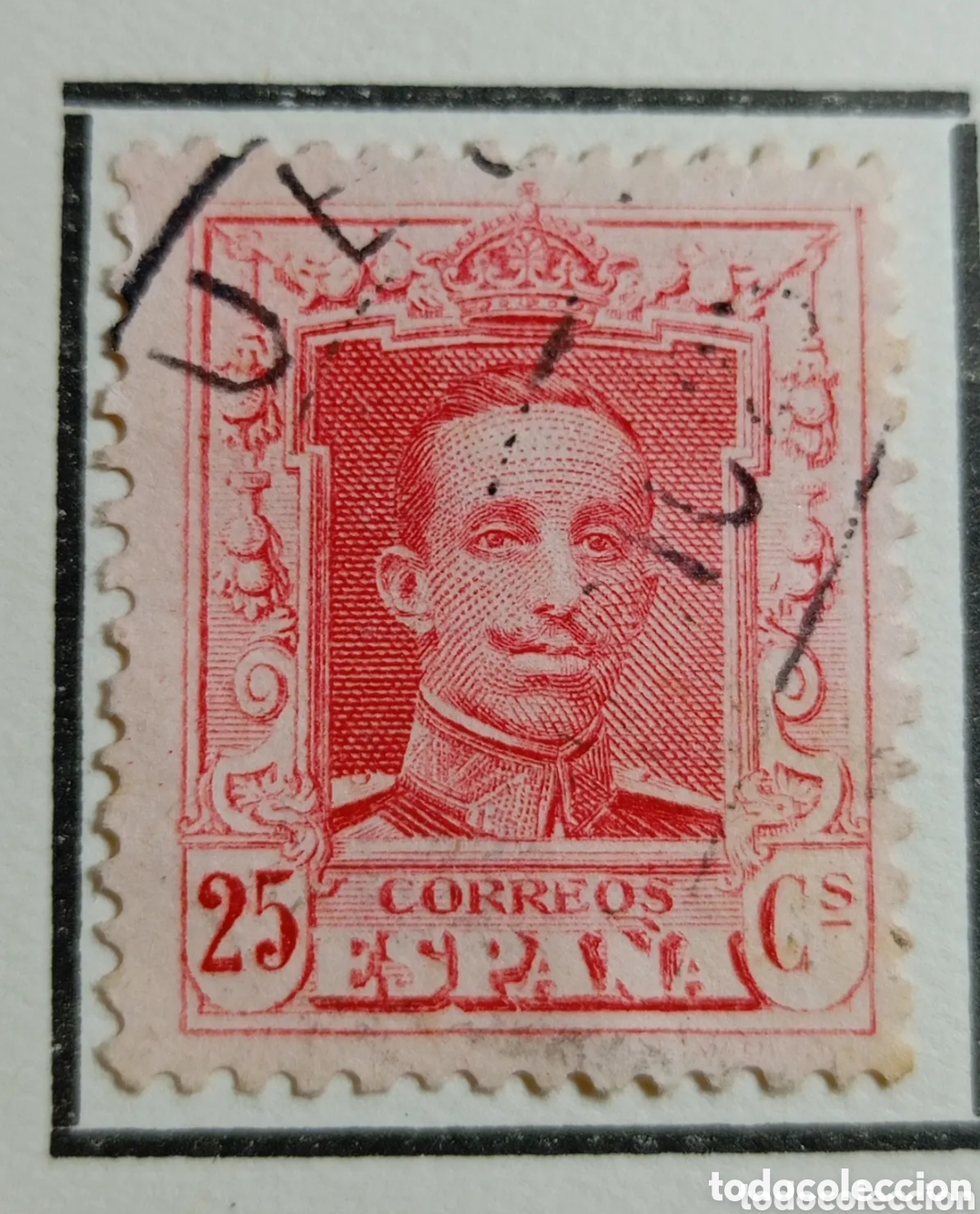 Sellos: Sello 1922-1929-ESPA&Ntilde;A ALFONSO XIII 25 c rojo