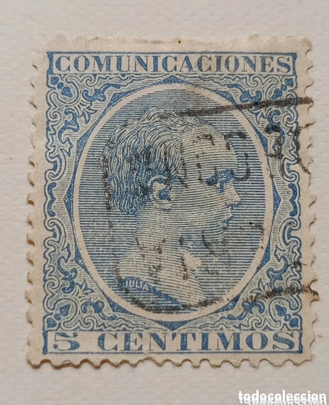 Sellos: Sello comunicaciones 2 centimos 5 c azul Espa&ntilde;a EDIFIL 1889