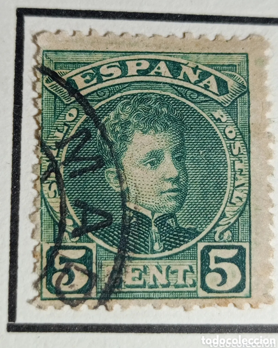 Sellos: sello de espa&ntilde;a 1901-1905 alfonso XIII cadete 5 cts verde