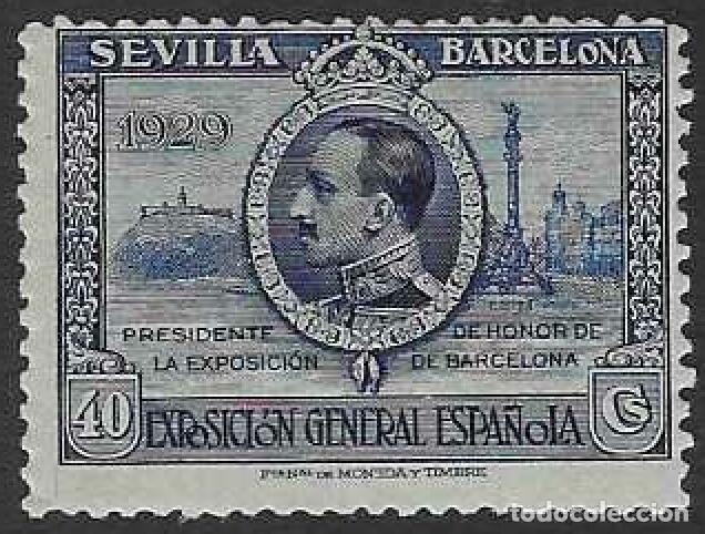 Sellos: EDIFIL 442 PRO EXPOSICIONES DE SEVILLA Y BARCELONA 1929. VALOR CAT&Aacute;LOGO: 30 &euro;. MNH **