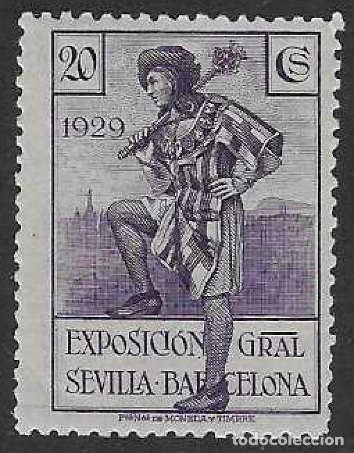 Briefmarken: EDIFIL 439 PRO EXPOSICIONES DE SEVILLA Y BARCELONA 1929. MNH **