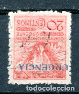 Selos: Edifil 489. 20 cts pegaso, urgencia. A&ntilde;o 1930. Matasellado. Num. A009930
