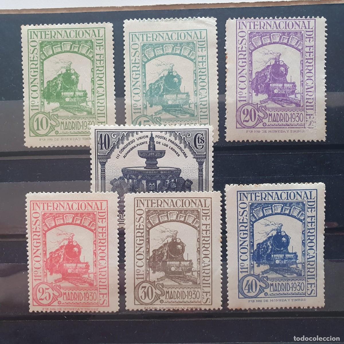 Selos: EDIFIL 472 a 477 */** FERROCARRILES ESPA&Ntilde;A 1930 + 609 **