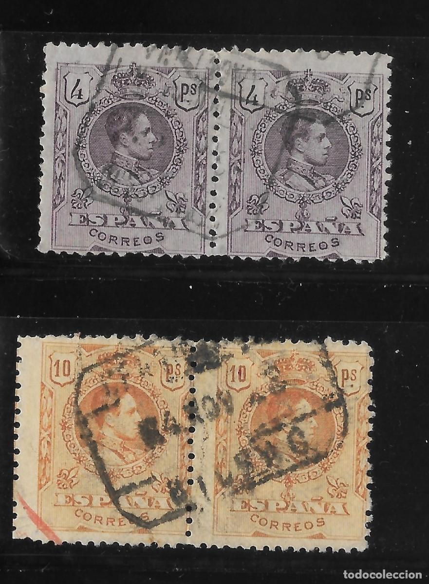 Selos: ESPA&Ntilde;A 1909 ALFONSO XIII DOBLES EDIFIL 279-280 USADOS SELLOS CLAVES DE LA SERIE