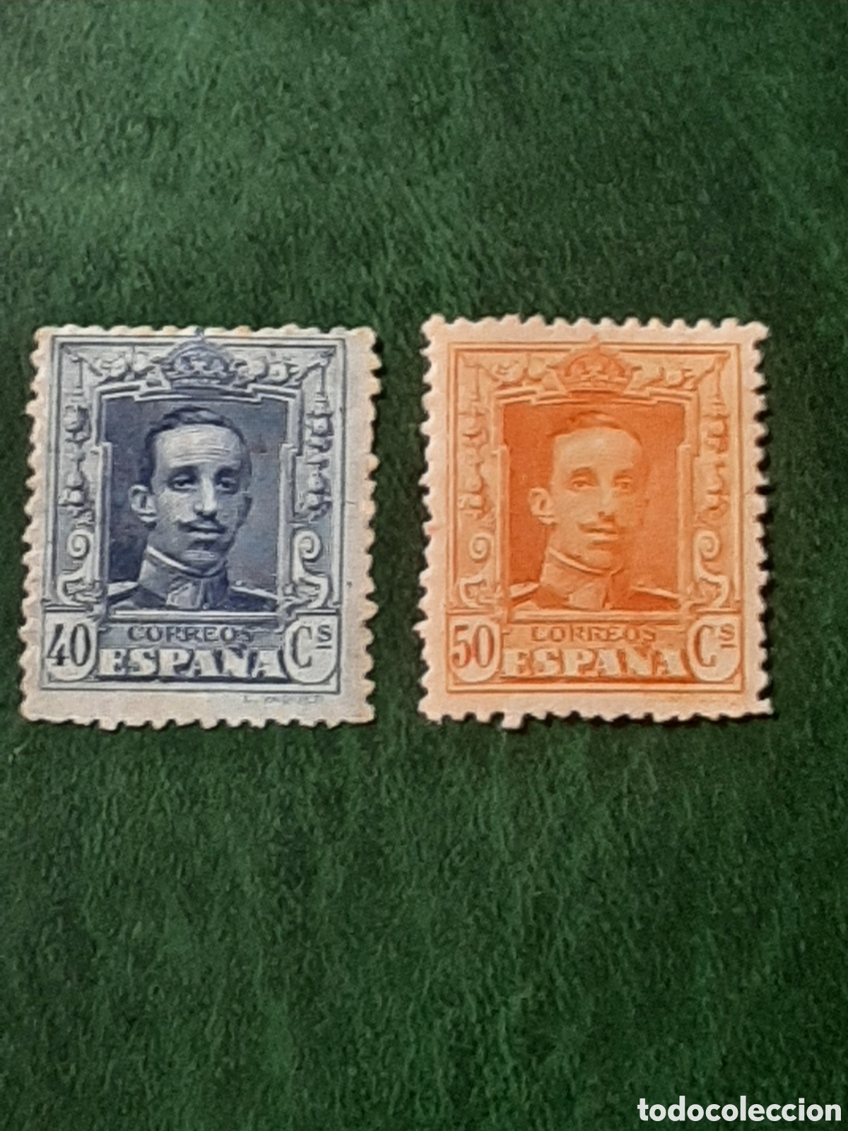 Sellos: Edifil 319/320. Alfonso XIII tipo Vaquer. A&ntilde;o 1922.