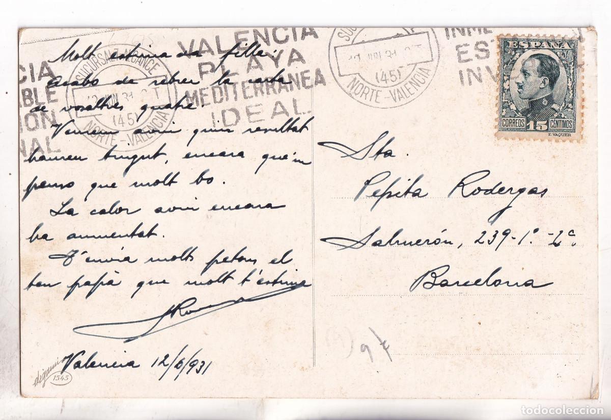 Sellos: POSTAL. VALENCIA. RODILLO ESTACI&Oacute;N INVERNAL. ALCANCE NORTE. 1931