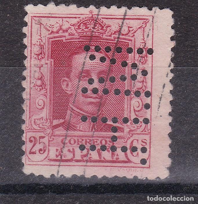 Francobolli: AA7-Alfonso XIII Vaquer 25 Cts . PERFORADO M.H.
