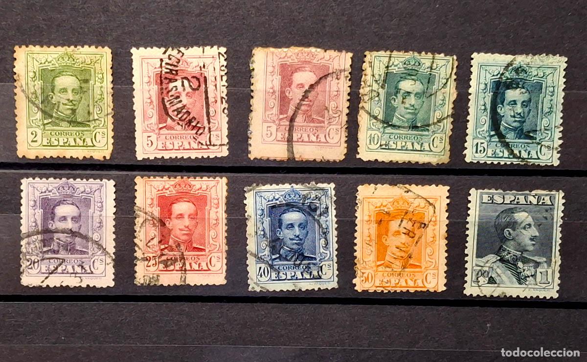 Sellos: 10 sellos de Espa&ntilde;a - Alfonso XIII