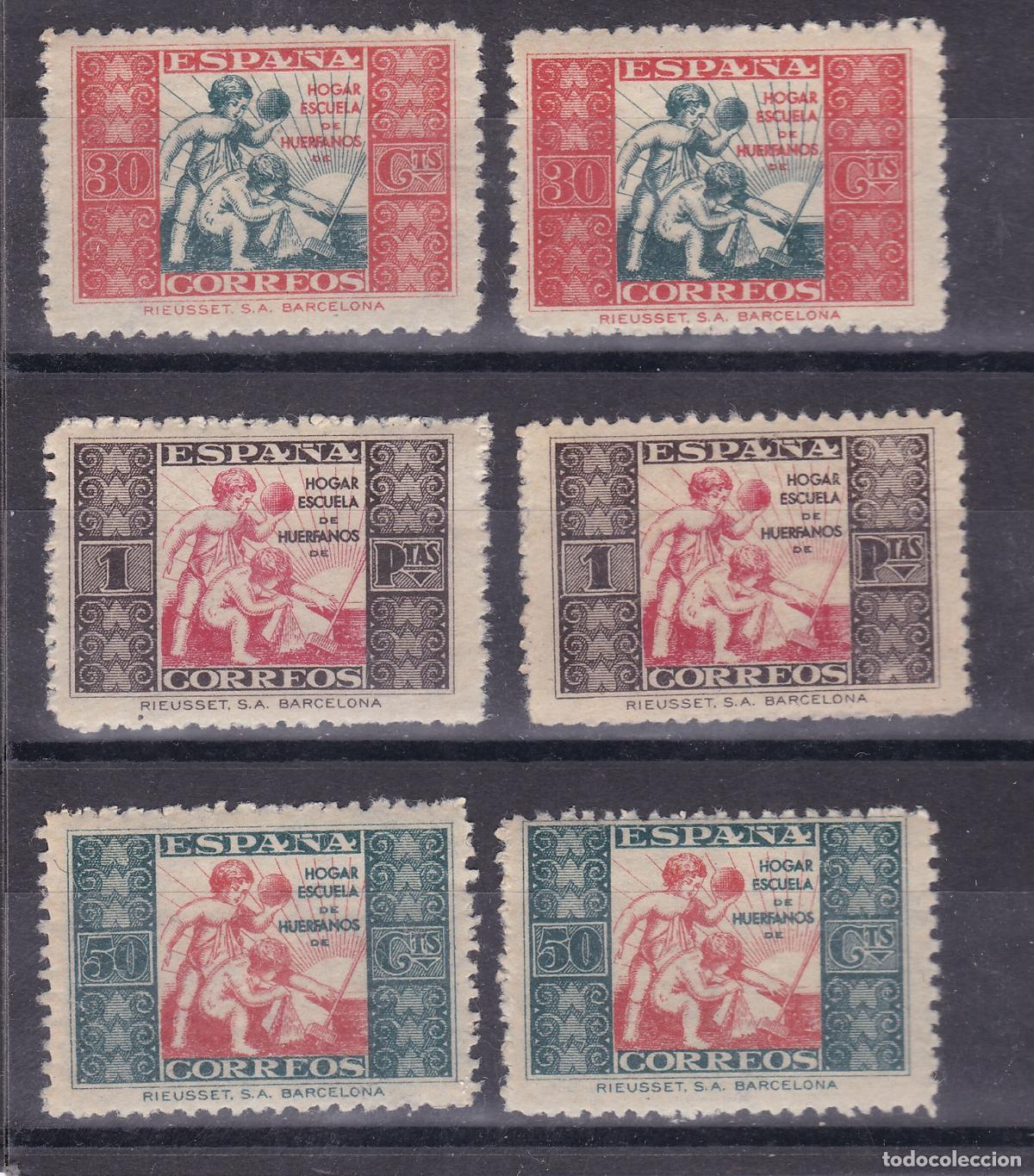 Sellos: AA39- BENEFICENCIA Edifil 4/6 CLAVES x 2 sellos de cada ** Sin Fijasellos . Perfectos +65 euros