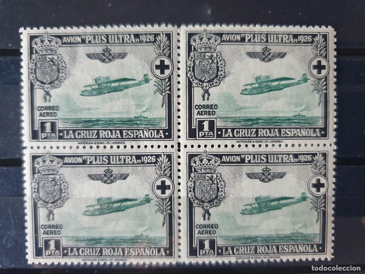 Sellos: EDIFIL 347 ** BLOQUE DE 4 ESPA&Ntilde;A 1926