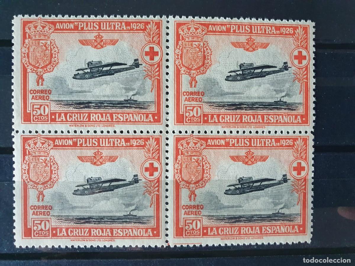 Sellos: EDIFIL 346 ** BLOQUE DE 4 ESPA&Ntilde;A 1926