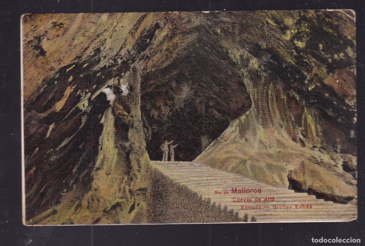Sellos: F6-2- POSTAL Cuevas de Art&aacute; MALLORCA 1912. Ambulante 1 CALDAS DE MONTBUY- BARNA