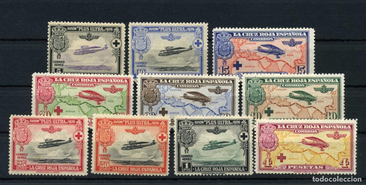 Sellos: XS- CRUZ ROJA AEREO 1926 Serie Completa Nuevos Ed. 339-348 MH*