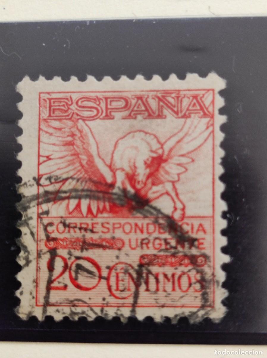 Sellos: ESPA&Ntilde;A 1931. PEGASO URGENTE. E-592A MATASELLADO. FOTO. 884