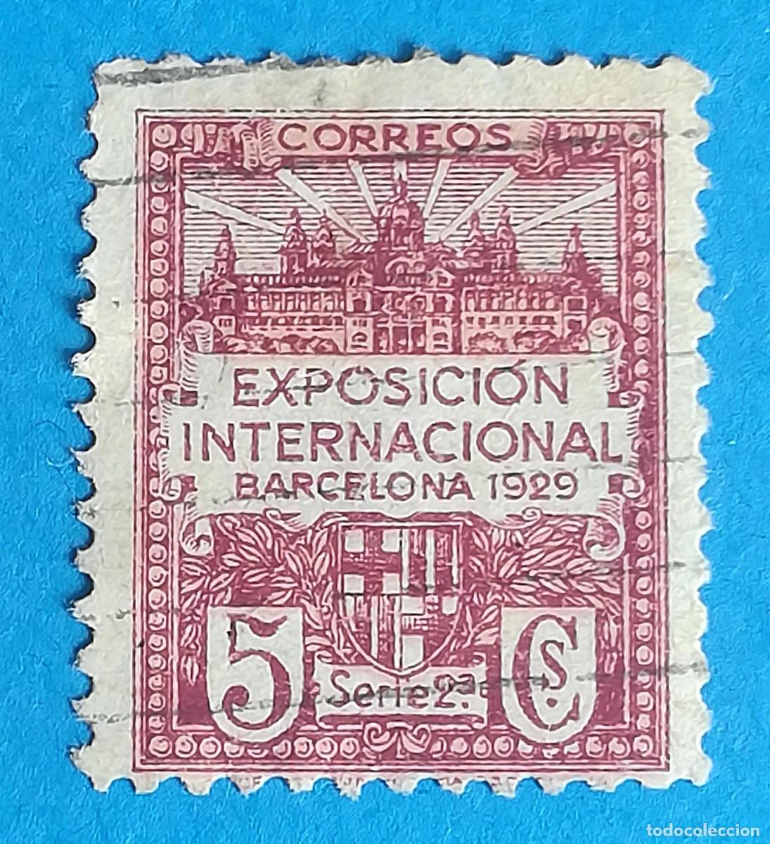 Sellos: Exposici&oacute;n Universal. Barcelona 1929. Serie 2&ordf;. - 5 C&eacute;ntimos.