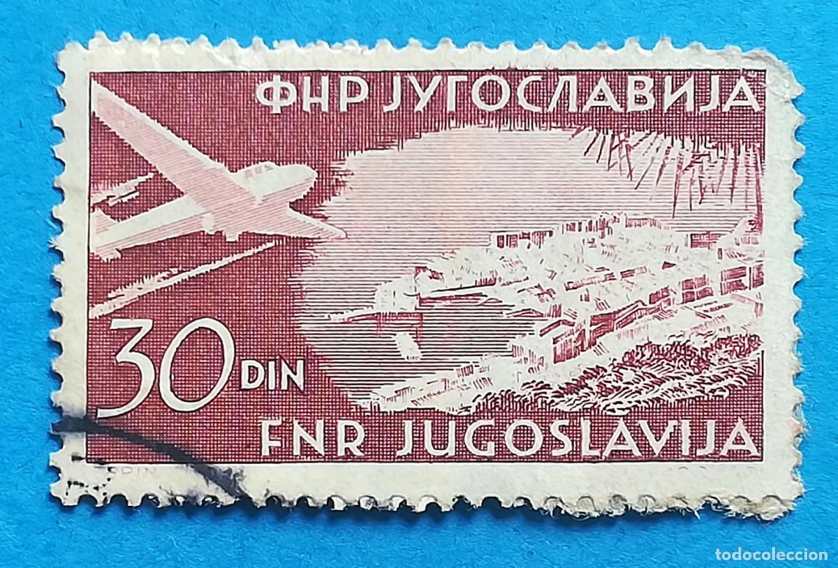 Sellos: Yugoslavia. Vista de Dubrovnik. Correo a&eacute;reo. 30 DIN. Michel YU 650A, Stanley Gibbons YU 681...