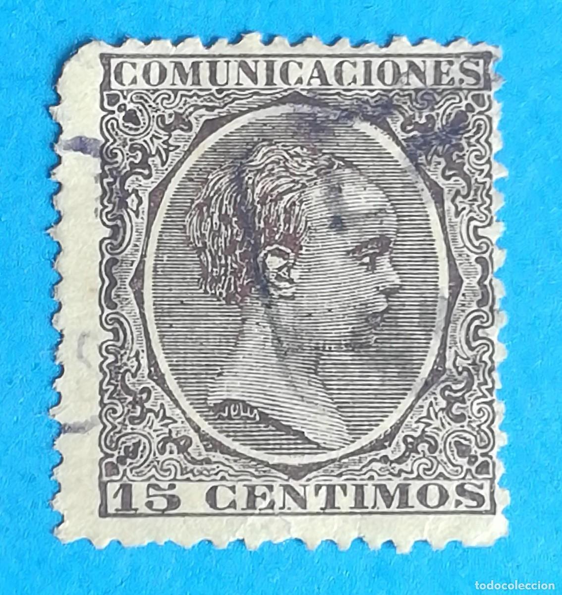 Sellos: Alfonso XIII tipo Pel&oacute;n. Espa&ntilde;a 1889. Edifil 219. Usado.