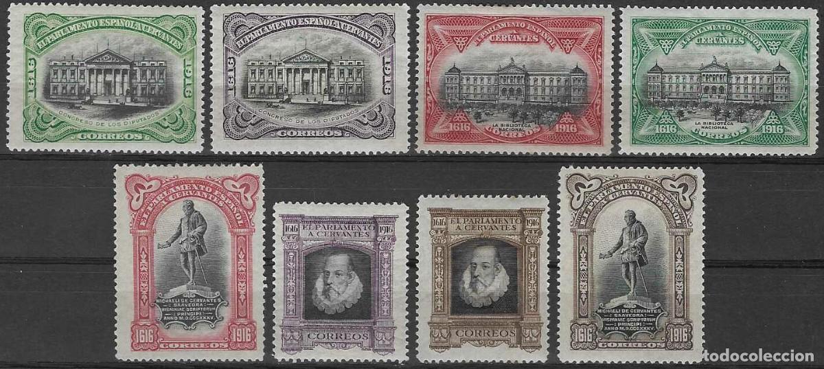 Sellos: EDIFIL FR11-FR18 III CENTENARIO DE LA MUERTE DE CERVANTES 1916 (SERIE COMPLETA). MH * (SALIDA: 0,01)