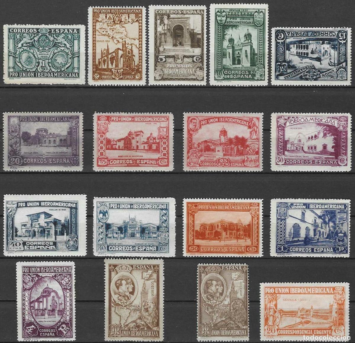 Sellos: EDIFIL 566-582 PRO UNI&Oacute;N IBEROAMERICANA 1930 (SERIE COMPLETA). VALOR CAT&Aacute;LOGO: 618 &euro;. MNH **