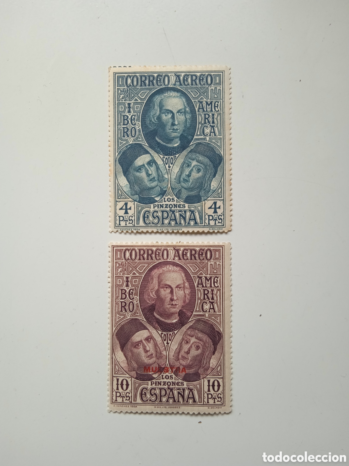Sellos: Edifil 564/565 Descubrimiento de Am&eacute;rica* (1930)