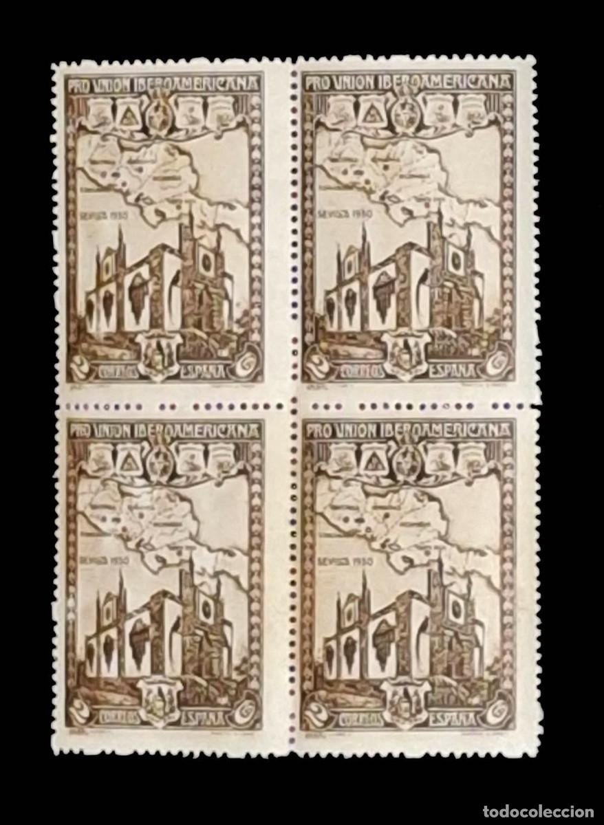 Sellos: 1930 - Edifil 567 - Pro Uni&oacute;n Iberoamericana - bloque de 4 - MNH**