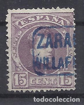 Sellos: ALFONSO XIII cadete CARTERIA VILLAFRANCA DEL EBRO ZARAGOZA