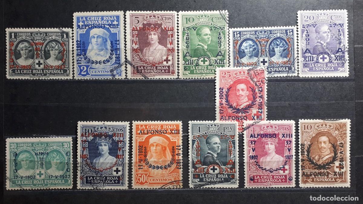 Sellos: ESPA&Ntilde;A. A&Ntilde;O 1927. &deg;. Edifil 348/61.