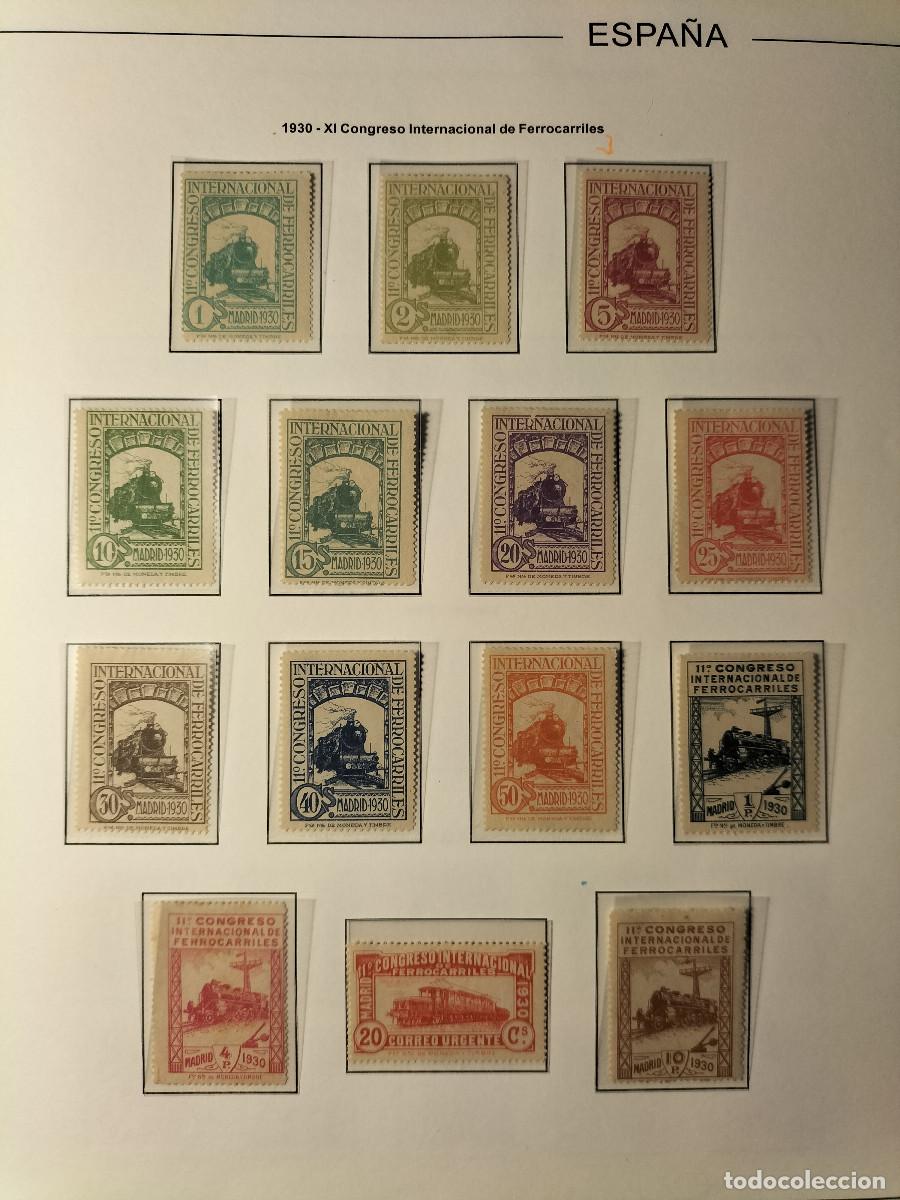 Sellos: Edifil 469/82 482 Espa&ntilde;a 1930 serie completa sellos nuevos MH Congreso Internacional Ferrocarriles
