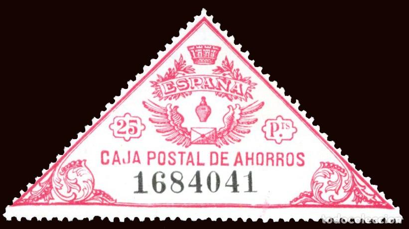 Sellos: Espa&ntilde;a - Caja Postal de Ahorros - G&aacute;lvez (*) 17 - 25 Ptas. Numeraci&oacute;n negra