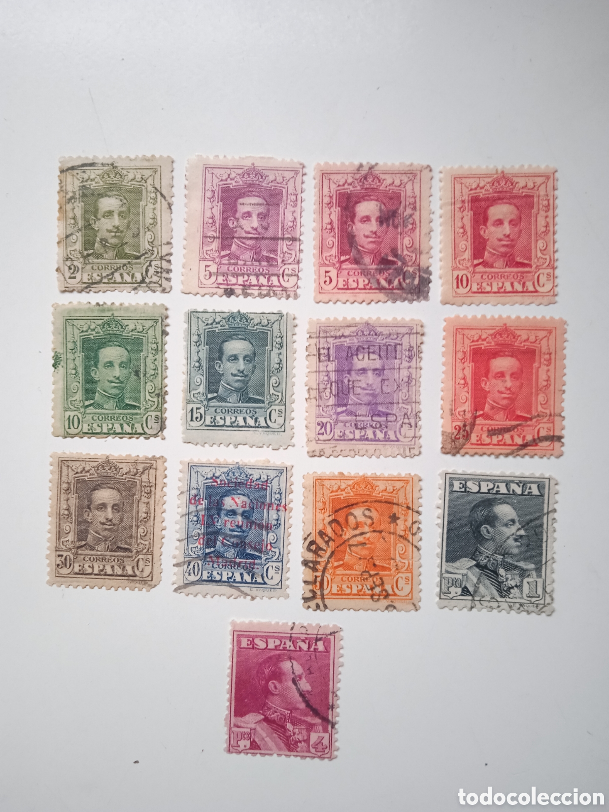 Sellos: Edifil 310/322 Alfonso XIII (1922-1930) tipo Baquer