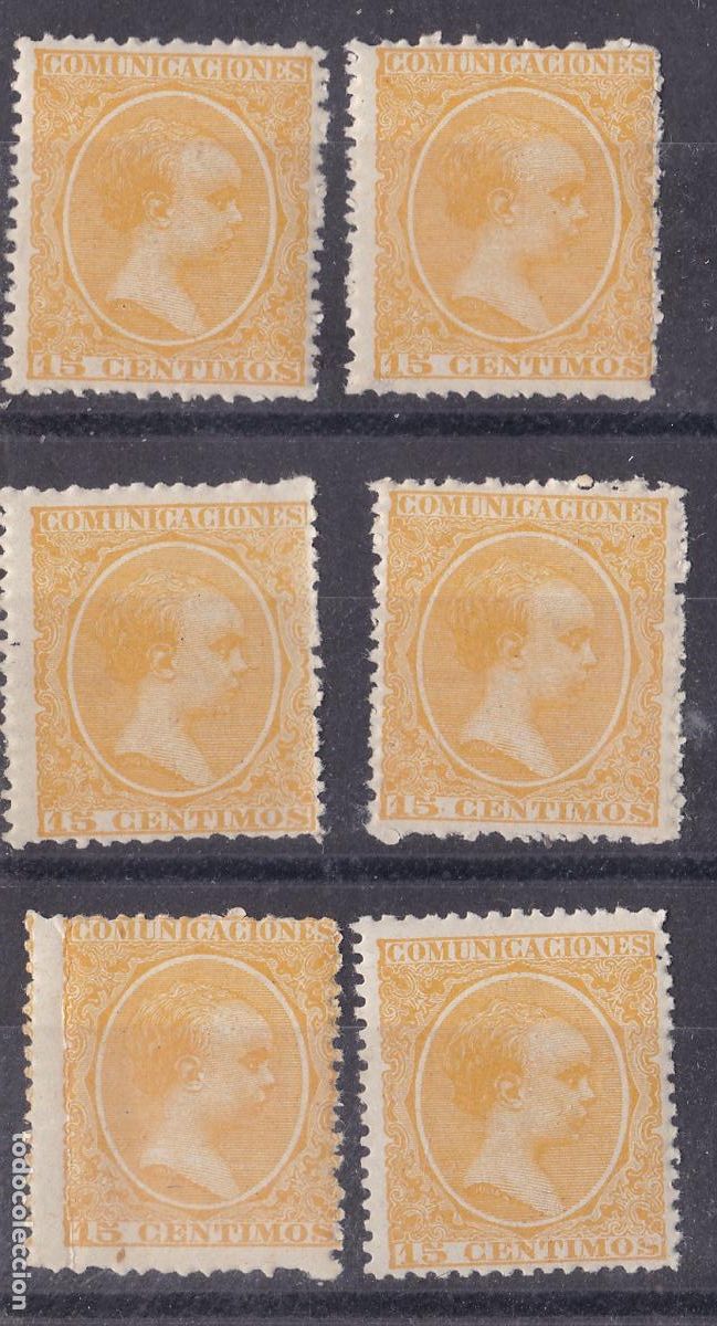 Sellos: FC-220- Alfonso XIII Pel&oacute;n CORREO OFICIAL Edifil 229 x 6 Sellos Nuevos ** Sin Fijasellos ++90 euro
