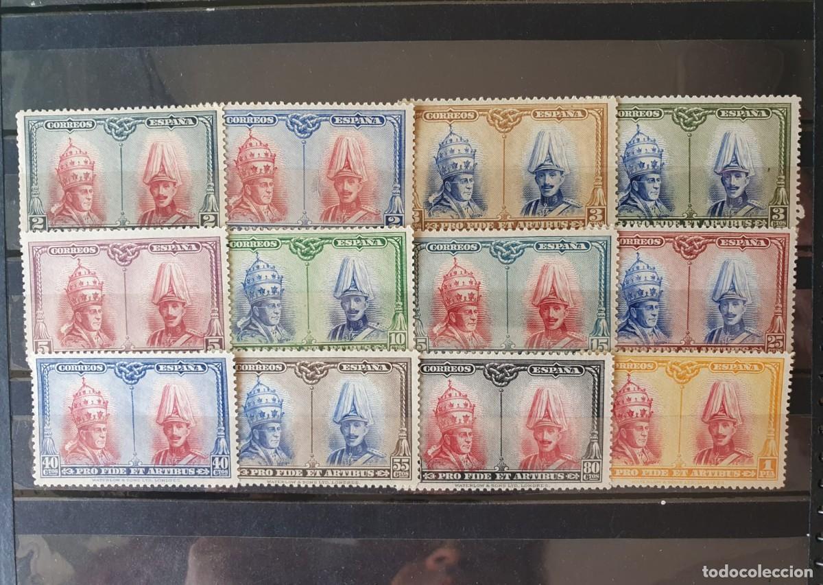 Sellos: EDIFIL 402 A 413 */** SERIE INCOMPLETA PRO CATACUMBAS TOLEDO ESPA&Ntilde;A 1928
