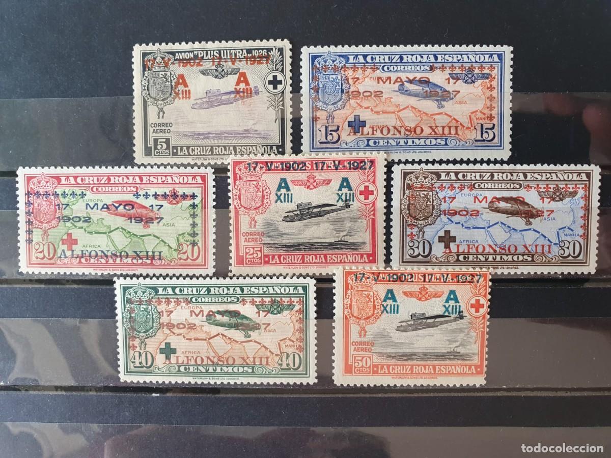 Sellos: EDIFIL 363 A 370 */** CRUZ ROJA ESPA&Ntilde;A 1927