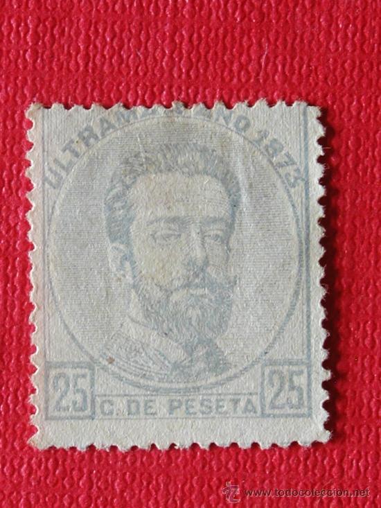 Sellos: SELLO DE AMADEO I, ULTRAMAR A&Ntilde;O 1873. 25 C de PESETA