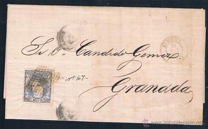 Sellos: 1872    ALMERIA A GRANADA - Foto 1