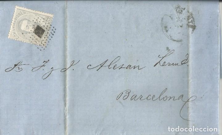 1872-ALICANTE-BARCELONA (Sellos - España - Amadeo I y Primera República (1.870 a 1.874) - Cartas)