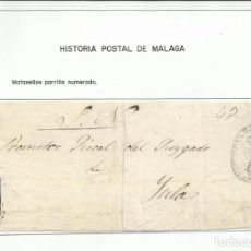 Timbres: CIRCULADA 1866 DE JUZGADOS DE MALAGA A YULA PARRILLA NUMERADA SOBRE EDIFIL 37. Lote 196681575
