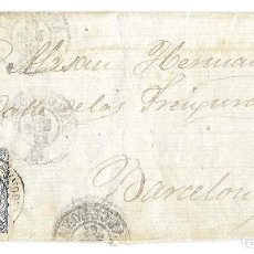 Sellos: 1870 CARTA COMPLETA MONTBLANCH (TARRAGONA) FECHADOR TIPO 1857 50 ML. EFIGIE ALEGÓRICA ESPAÑA