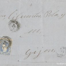 Sellos: 1871 CARTA COMPLETA CARRIÓN DE LOS CONDES (PALENCIA) FECHADOR TIPO 1857 50 ML. ALEGORIA ESPAÑA 1870