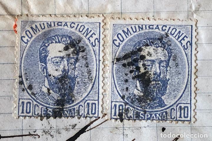 Sellos: CARTA CON PAREJA DE SELLOS DE AMADEUS I - Foto 1