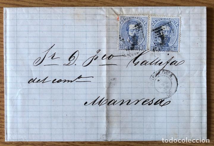 Sellos: CARTA CON PAREJA DE SELLOS DE AMADEUS I - Foto 2