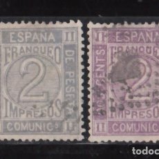 Sellos: ESPAÑA, 1872 EDIFIL Nº 116, 116A, 2 C. GRIS Y VIOLETA,. Lote 359816635