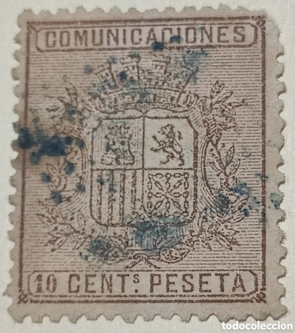 Sellos: Espa&ntilde;a 10 c&eacute;ntimos 1874 - Foto 1