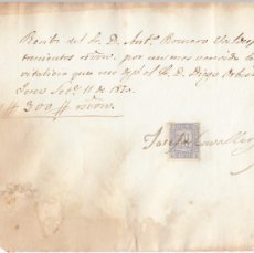 Sellos: 1870 JEREZ SELLO FISCAL RECIBOS 50 CTS EN RECIBO DE PAGO