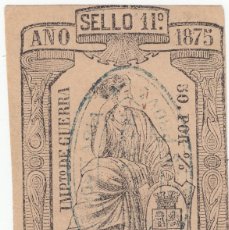 Sellos: 1875 SELLO POLIZA FISCAL 11º 50 CTS EQUIVALENTE AL PAPEL SELLADO ALEMANY Nº 161